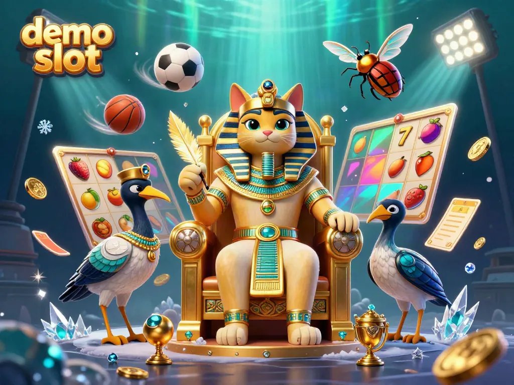 Experience thrilling gameplay with our vibrant demo slot featuring regal Egyptian symbols and dynamic sports elements.