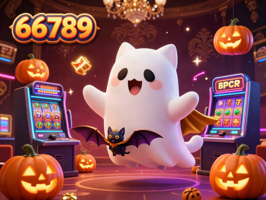 Spin to win with the 66789 slot games featuring vibrant characters in a lively casino scene.