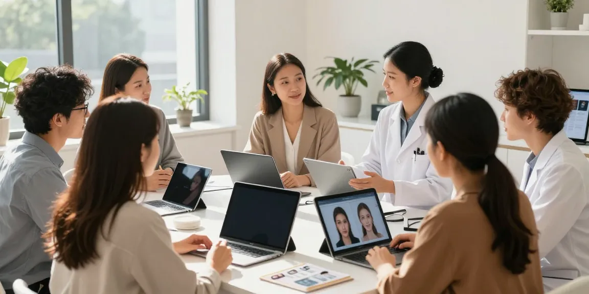 Engaging consultation on alternatives to QOVES in a bright beauty clinic