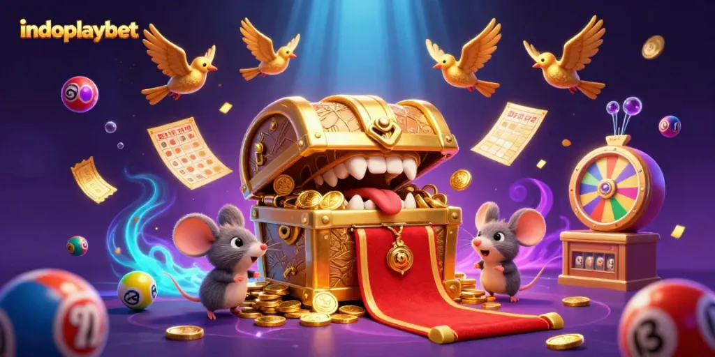 Indoplaybet menghadirkan kesenangan permainan kasino dengan bola lotere berwarna dan atmosfer magis.