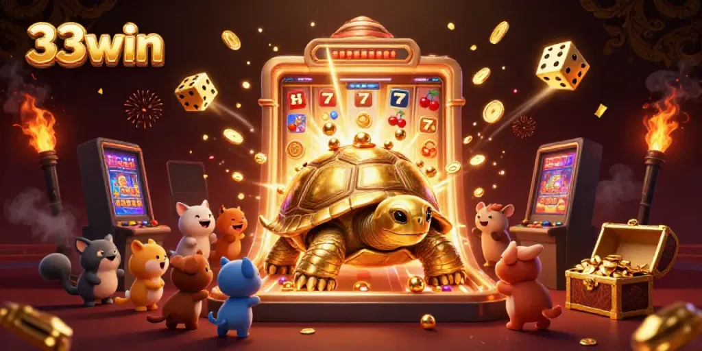 Experience winning jackpots with 33win's vibrant slot machines and dynamic game atmosphere.