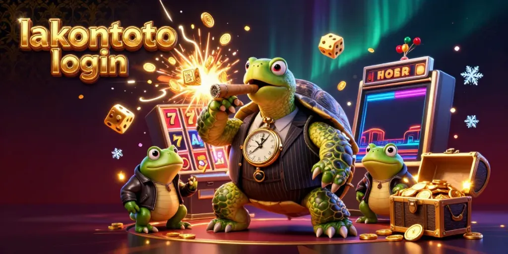 Gambarkan aksi kemenangan pada platform lakontoto login dengan turtle gangster dan enforcer kodok yang memukau.