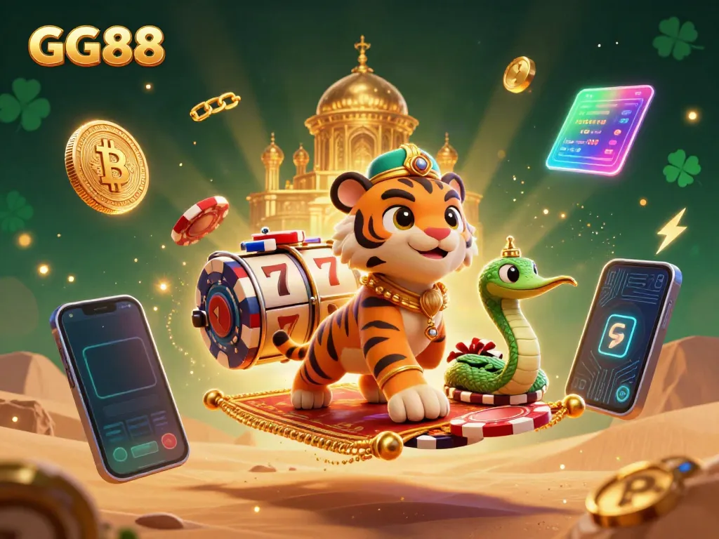 Experience GG88's thrilling casino adventure with vibrant slots and 3D characters in an enchanting atmosphere.
