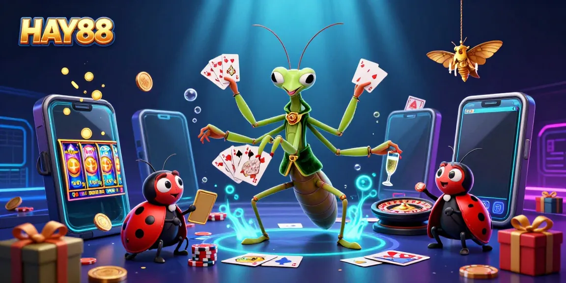 Experience winning at the HAY88 casino with a vibrant 3D cartoon scene showcasing gaming excitement.