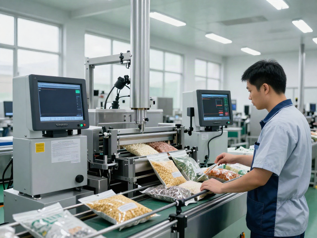 State-of-the-art bagging machines manufacturer in an efficient production facility.